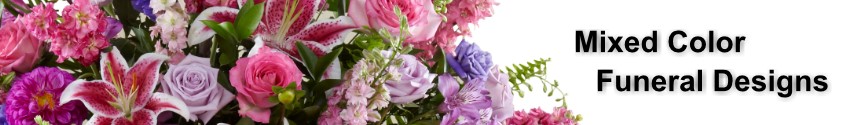 Funeral and Sympathy flowers in mixed colors