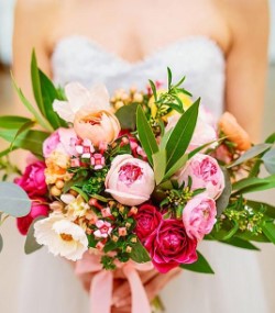 Bridal Bouquet Roses and Peonies